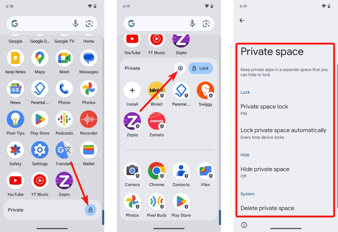 What Is Private Space on Android 15 and How to Use It 4 settings